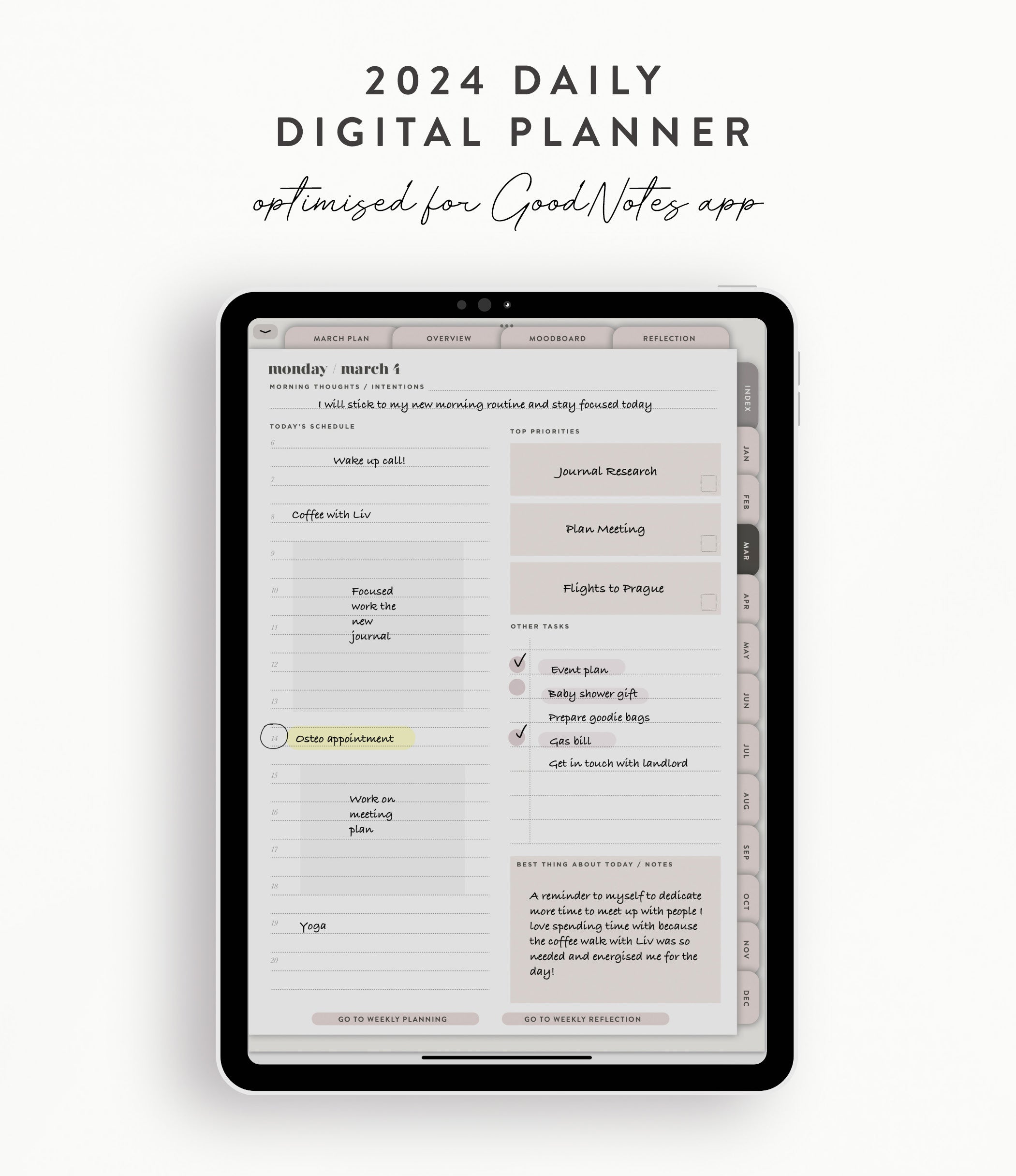 Digital 2024 Daily Planner