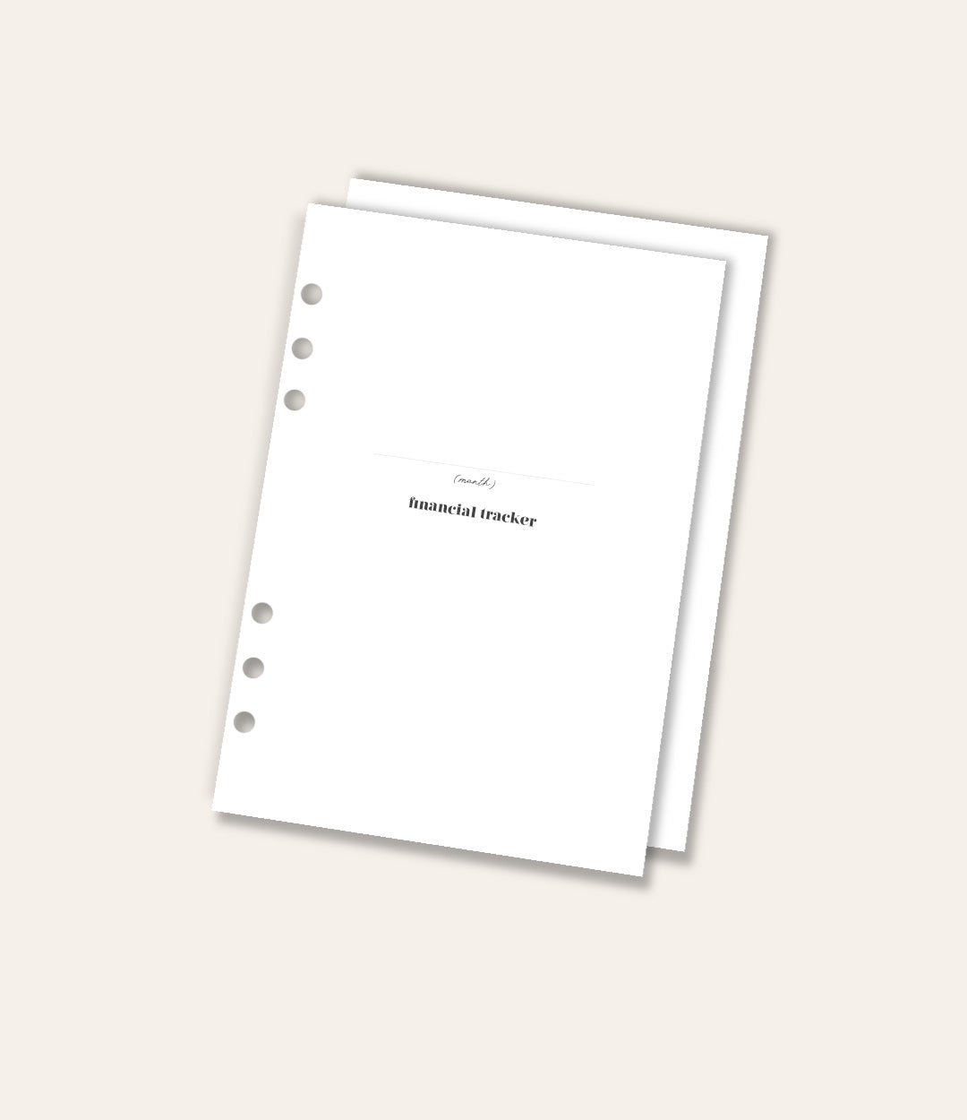 Financial Times Insert Financial Tracker Insert Pack – The Inspired Stories