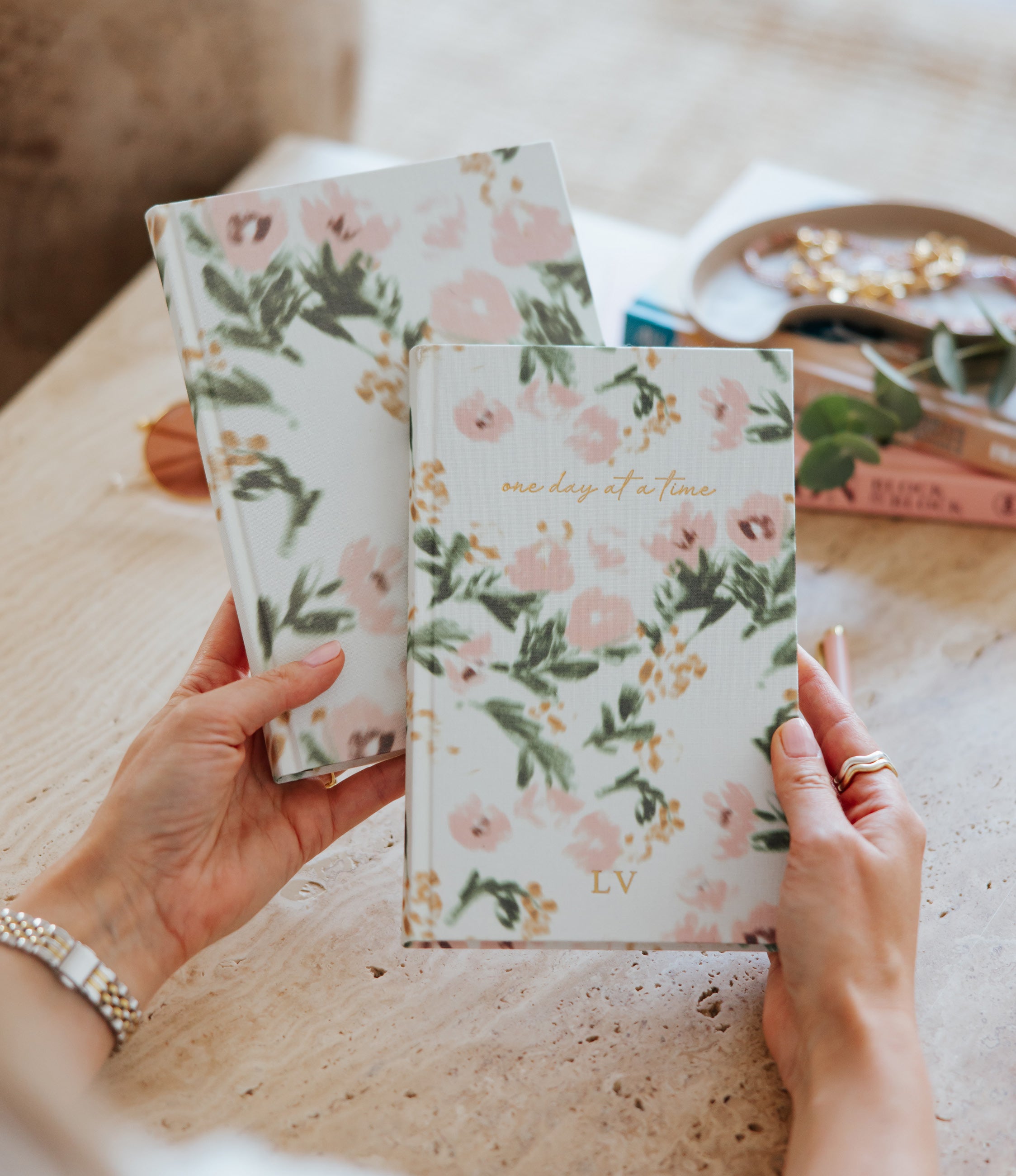Monthly Notebook Set Floral Undated Daily Planner & Notebook Set – The Inspired Stories