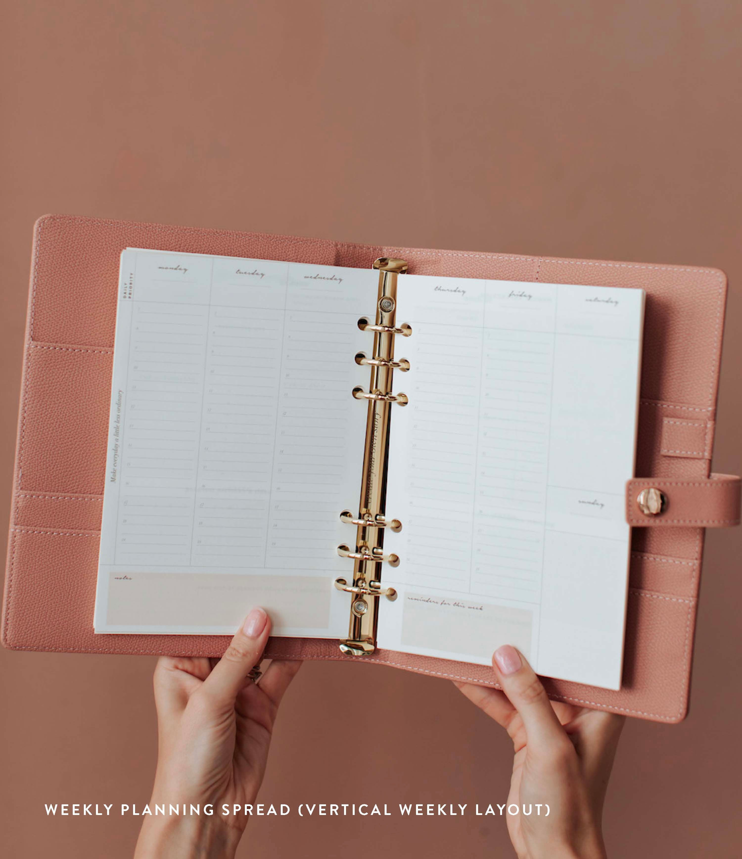 Undated Vertical Weekly Ring Binder Planner Set – The Inspired Stories