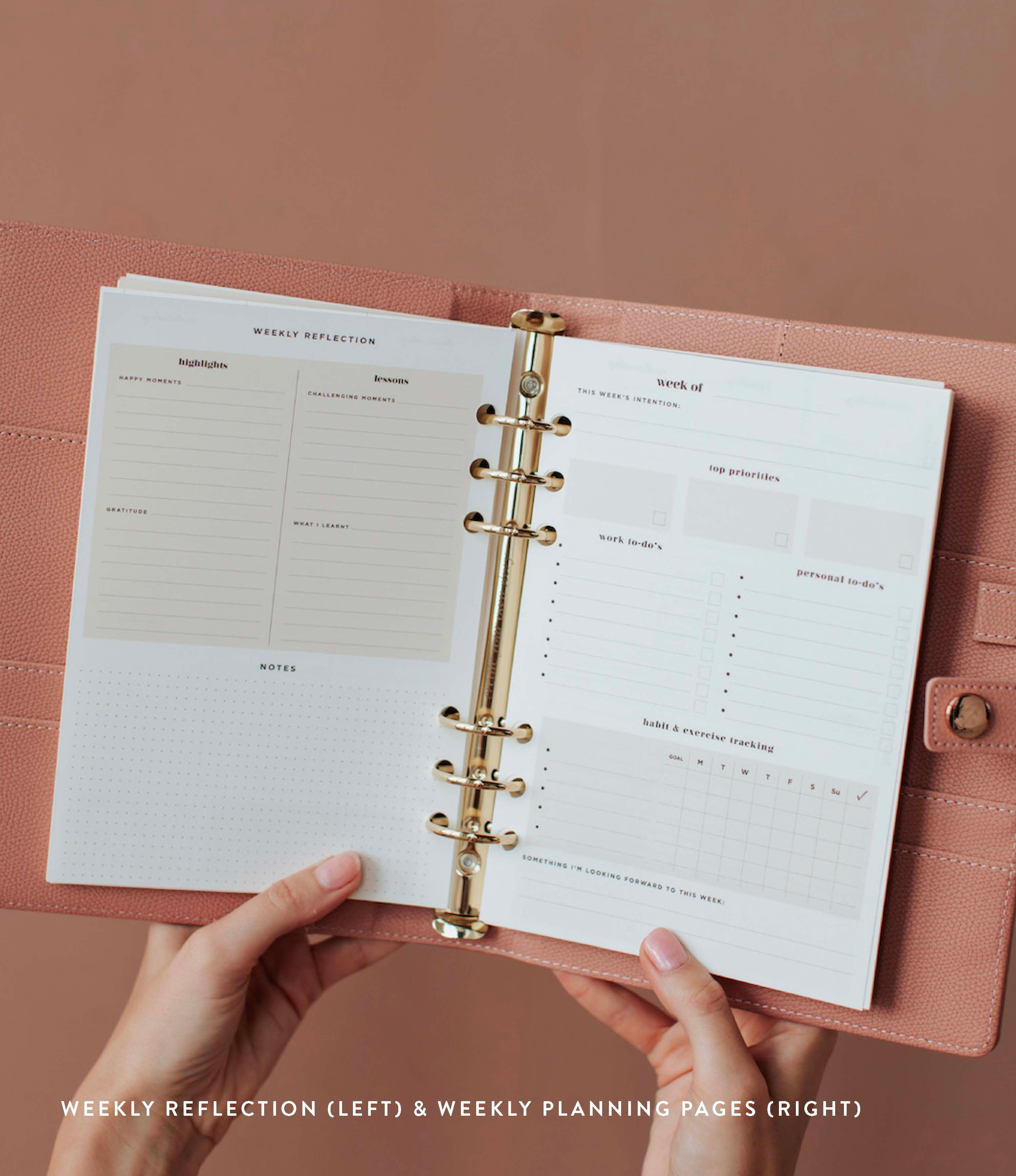 Undated Vertical Weekly Ring Binder Planner Set – The Inspired Stories