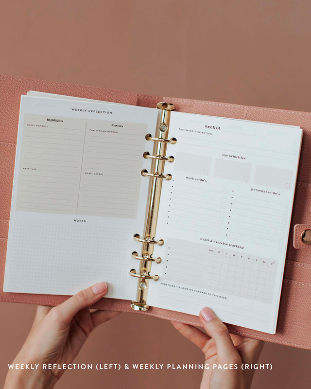 Undated Vertical Weekly Ring Binder Planner Set – The Inspired Stories
